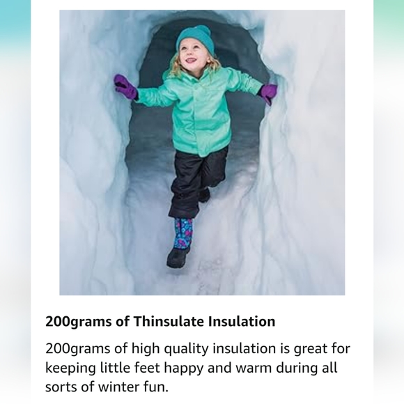 Northside Icicle snow boot, gray/black, size 6, 🆕 - Picture 15 of 16